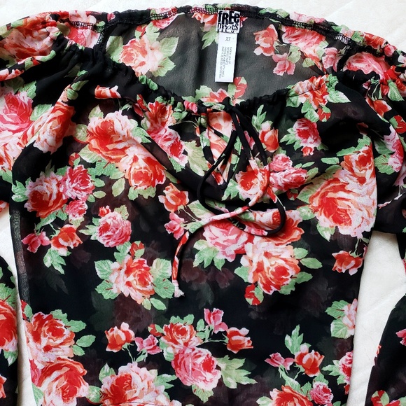Free Press Long Sleeve Floral Ruffle Blouse XS - Picture 5 of 8